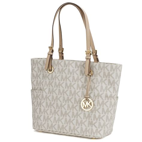 michael kors jet set medium shoulder tote vanilla|Michael Kors handbags medium jetset.